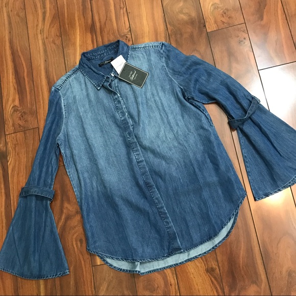 Jachs | Tops | Jachs Denim Bell Sleeve 